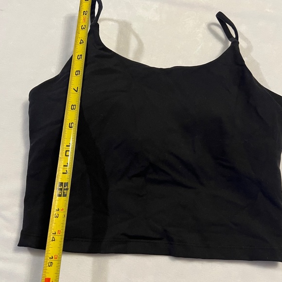 Medium NEW Tank Spaghetti Strap Top Women's Black Under Shirt Cropped Spandex - Picture 2 of 6